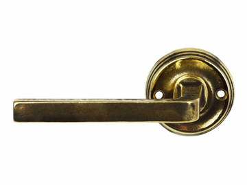 MILA - Brass door handle on rose by GIARA ART DESIGN-BRONZE