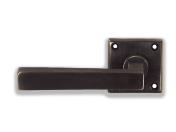 QUADRA - Bronze door handle on rose by GIARA ART DESIGN-BRONZE