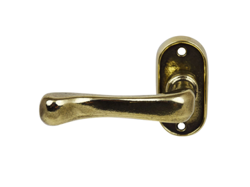 TOSCA - Brass door handle on rose by GIARA ART DESIGN-BRONZE