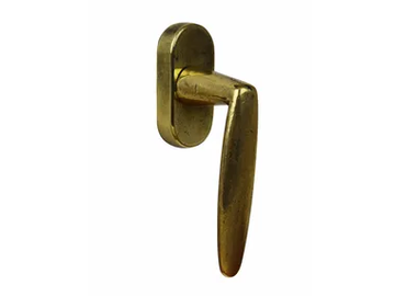 WING - DK brass window handle on rose by GIARA ART DESIGN-BRONZE