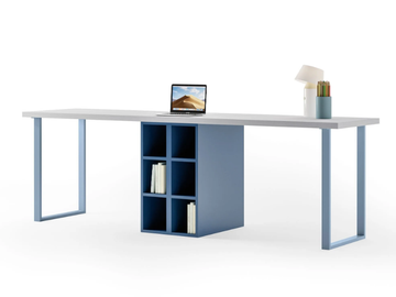 9693H / 9694H - Rectangular wooden Kids writing desk with bookcase by Giessegi