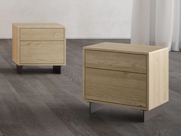 BERNA - Rectangular wooden bedside table with drawers by Giessegi