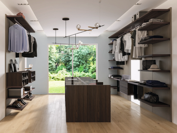 CA03 - Sectional wooden walk-in wardrobe by Giessegi