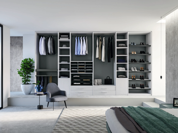 CA08 - Sectional wooden walk-in wardrobe by Giessegi