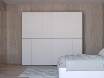 COVER - Built-in wooden wardrobe with sliding doors by Giessegi