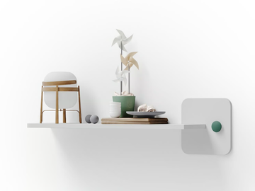 QUADRA - Wooden wall shelf by Giessegi