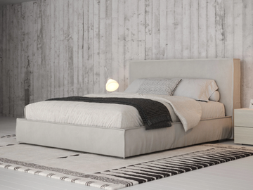 SAND - Fabric storage bed with upholstered headboard by Giessegi