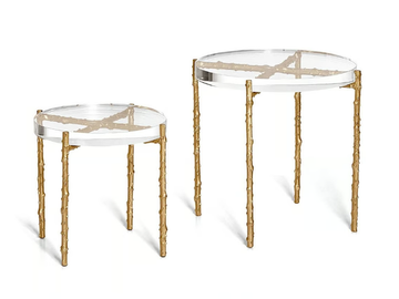 AIR - Round brass coffee table for living room by Ginger & Jagger