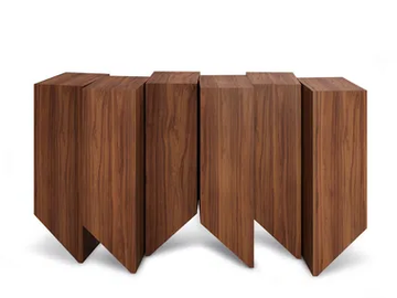 GEODE - Ebony veneered console table by Ginger & Jagger