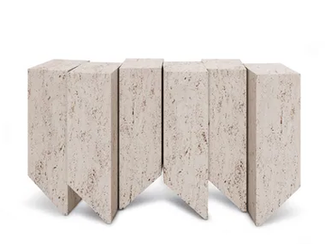 GEODE - Travertine console table by Ginger & Jagger