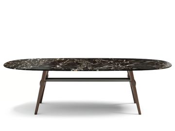 AGO - Oval marble table by Giorgetti