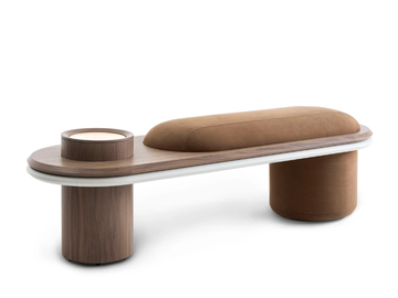 LIZ - Wooden bench by Giorgetti