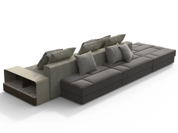 SKYLINE - Sectional fabric sofa with integrated magazine rack by Giorgetti
