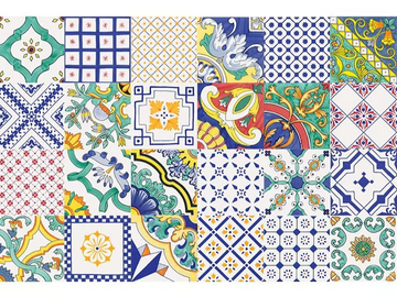 MACRAMÈ 24 VIETRI - Handmade ceramic wall tiles by Giovanni De Maio