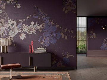 EPIMELIDI - Wallpaper with floral pattern by GLAMORA