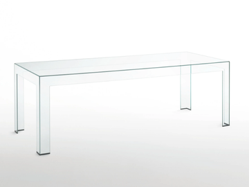 ATLANTIS - Rectangular crystal table by Glas Italia