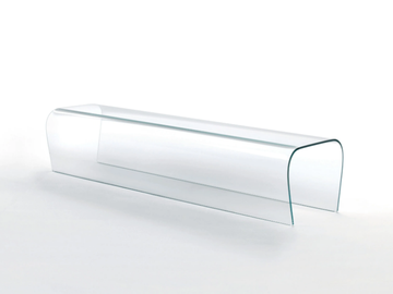 BENT GLASS BENCH - Crystal bench by Glas Italia