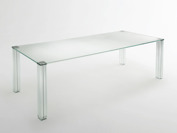 CRYPTÉE - Rectangular crystal table by Glas Italia