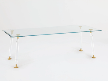 LADY HIO - Rectangular crystal table by Glas Italia