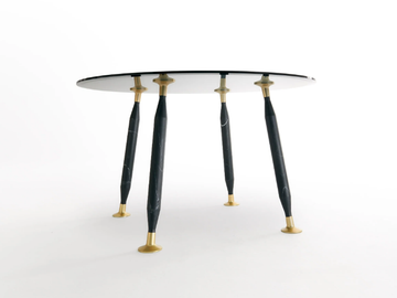 LADY HIO - Round crystal table by Glas Italia
