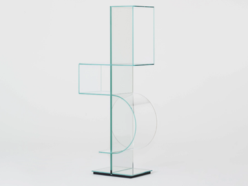 OLLIE - Open crystal bookcase by Glas Italia