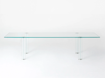 X-T - Rectangular crystal table by Glas Italia