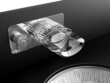 CWF - Wall-mounted single handle crystal washbasin mixer by Glass Design