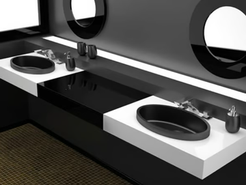 ELLISSE FL SMALL - Inset round washbasin by Glass Design