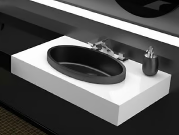 ELLISSE XL FL - Contemporary style inset oval washbasin by Glass Design
