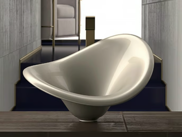FLOWER - Countertop oval washbasin by Glass Design