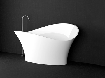 FLOWER STYLE WHITE - Freestanding bathtub by Glass Design