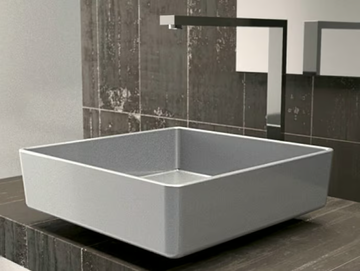 FOUR STARLIGHT - Countertop square single washbasin by Glass Design