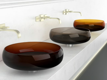 GLO BALL MURANO - Countertop round Murano glass washbasin by Glass Design