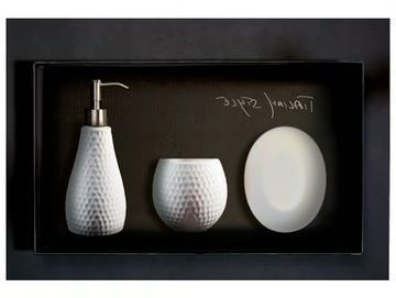 GOLF SET BIANCO - Countertop Vetro Freddo® soap dish by Glass Design
