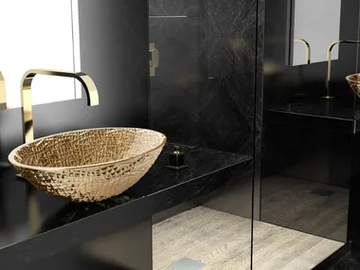 ICE OVAL LUX - Countertop oval single crystal washbasin by Glass Design