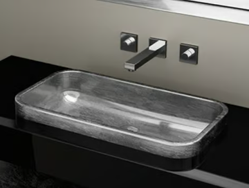 JIMMY FL - Inset rectangular washbasin by Glass Design