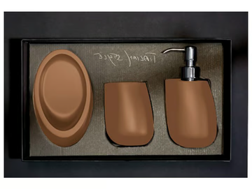 KLEISS SET COGNAC - Countertop Vetro Freddo® soap dish by Glass Design