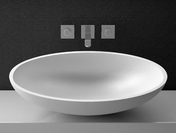 KOOL OVERSIZE - Countertop oval washbasin by Glass Design