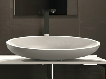 KOOL XL - Countertop oval washbasin by Glass Design