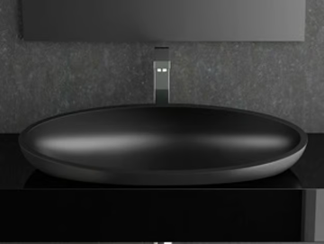 KOOL XL FL - Inset oval washbasin by Glass Design