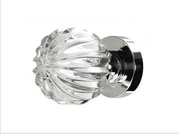 MARGHERITA TRANSPARENT - Crystal door knob by Glass Design