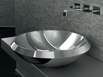 MITO - Countertop stainless steel washbasin by Glass Design