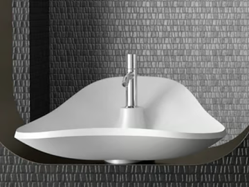 MORPHEO MAX - Countertop single washbasin by Glass Design