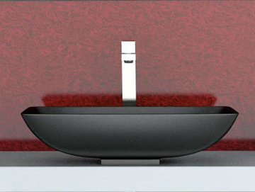 NET - Countertop oval washbasin by Glass Design