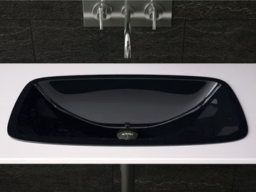 OPEN - Undermount rectangular washbasin by Glass Design