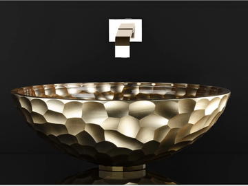 ORMA - Countertop round glass washbasin by Glass Design