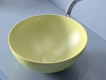 SLIDE - Countertop round Vetro Freddo® washbasin by Glass Design