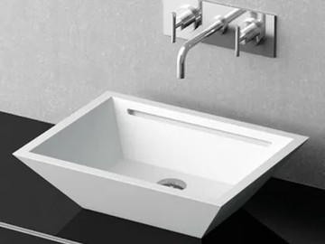 YACHT - Countertop rectangular single washbasin by Glass Design