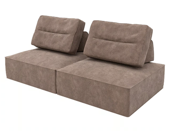 9-LAYER THICK - 2 seater sectional fabric sofa by grado design