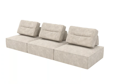 9-LAYER THICK - 3 seater sectional fabric sofa by grado design